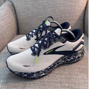 Brooks Ghost 15 Mens Running Shoes White Navy Camo 1103931D152 Size 9.5 D